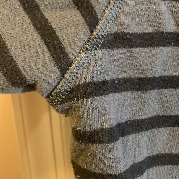 Converse All Star Striped Hoodie Medium Black and Blue - Picture 5 of 8